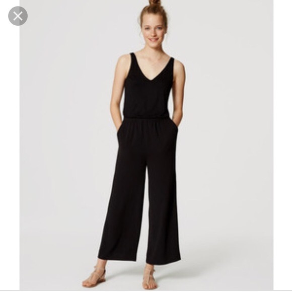 LOFT Pants - EUC mixed media jumpsuit